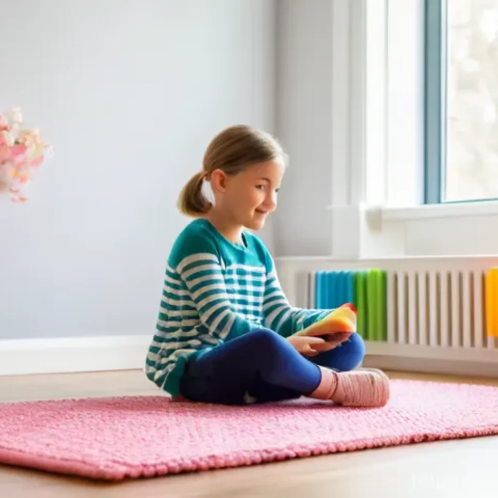 놀이치료 상담 스킬 향상 방법 - **Prompt:** A cozy and brightly lit play therapy room, designed to be inviting for children. A compa...