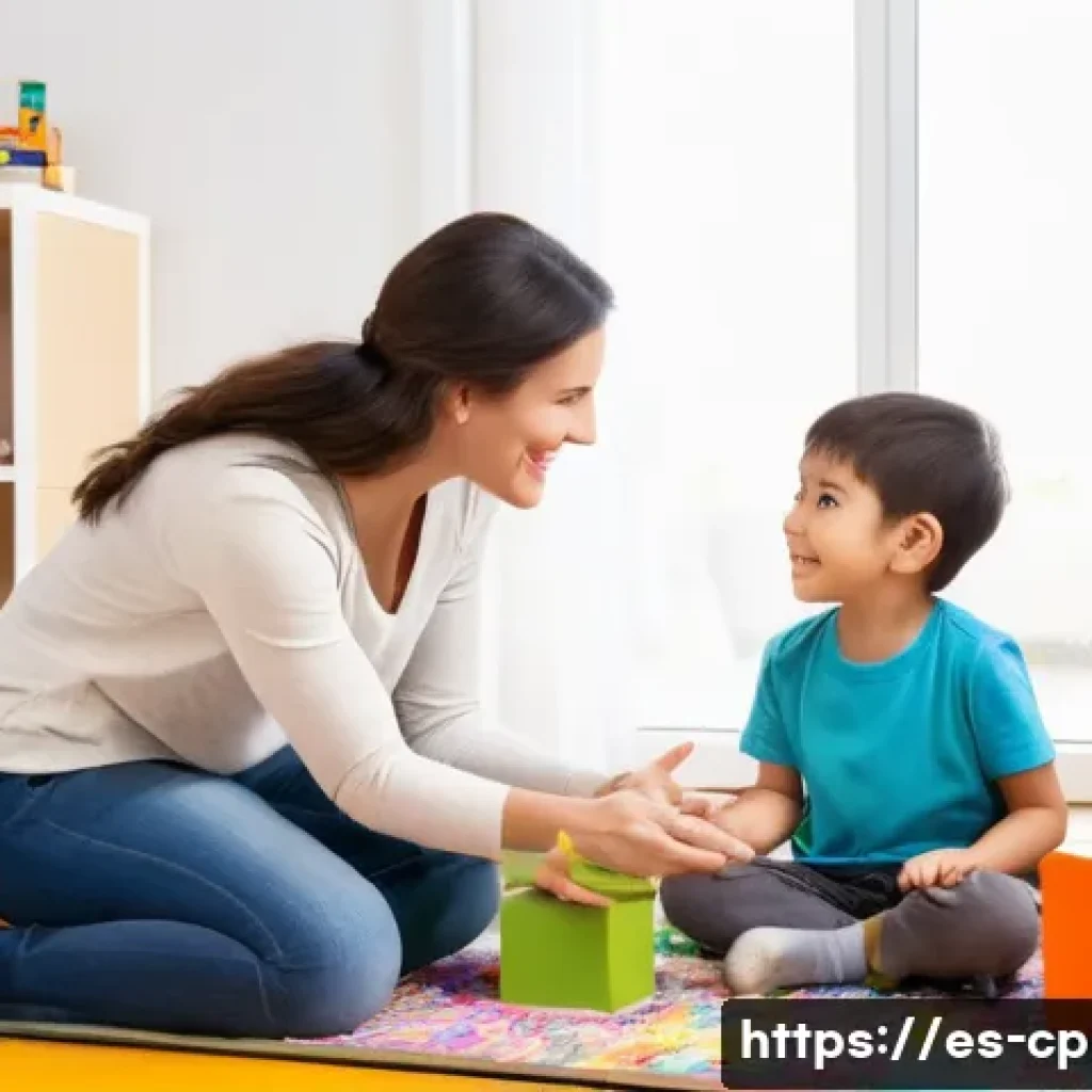 놀이치료사의 윤리와 책임 - **Prompt 1: Building Trust and Connection in Play Therapy**
    "A heartwarming scene inside a brigh...